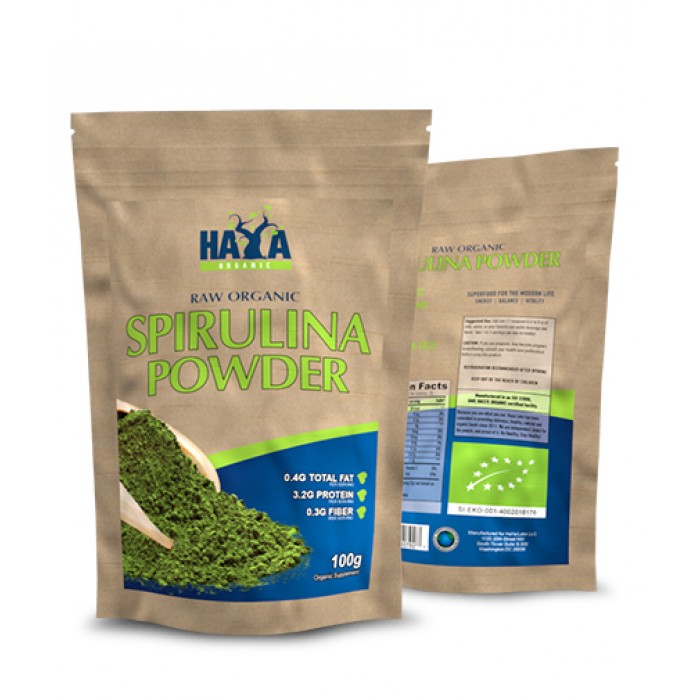 HAYA LABS Organic Spirulina Powder / 100гр.